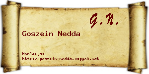 Goszein Nedda névjegykártya